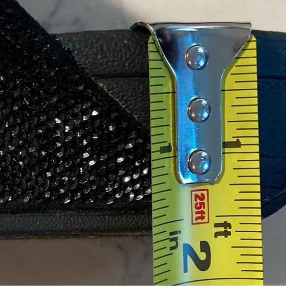 FITFLOP Sz 11 Lottie Thong Slip On Shimmery Crystal Encrusted Slip On Sandals - Picture 12 of 14